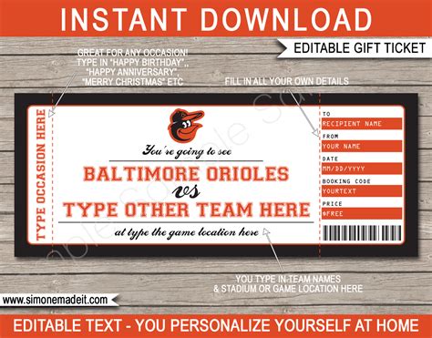 baltimore orioles baseball tickets giveaway